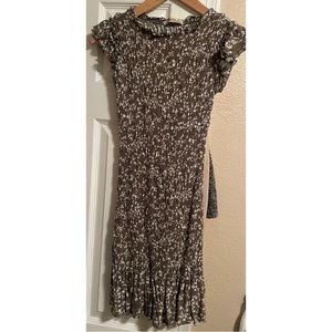 Cute Grayish Green Stretchy Ruffle Dress 🩶💚